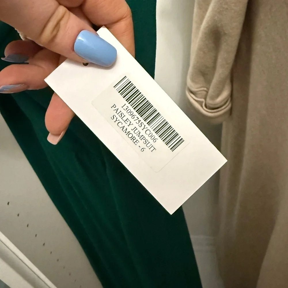 NWT Reformation Forest Green Jumpsuit